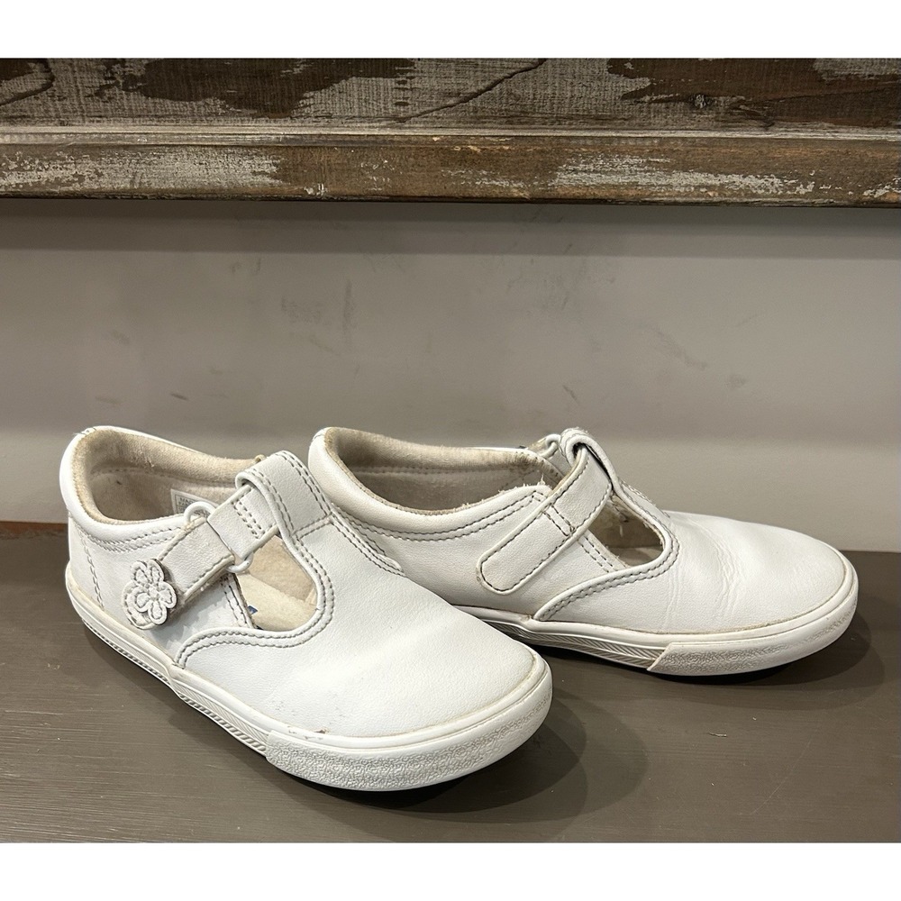 Keds Little Girl's Daphne Mary Janes Flats Sneakers Memory Foam White Size 9.5